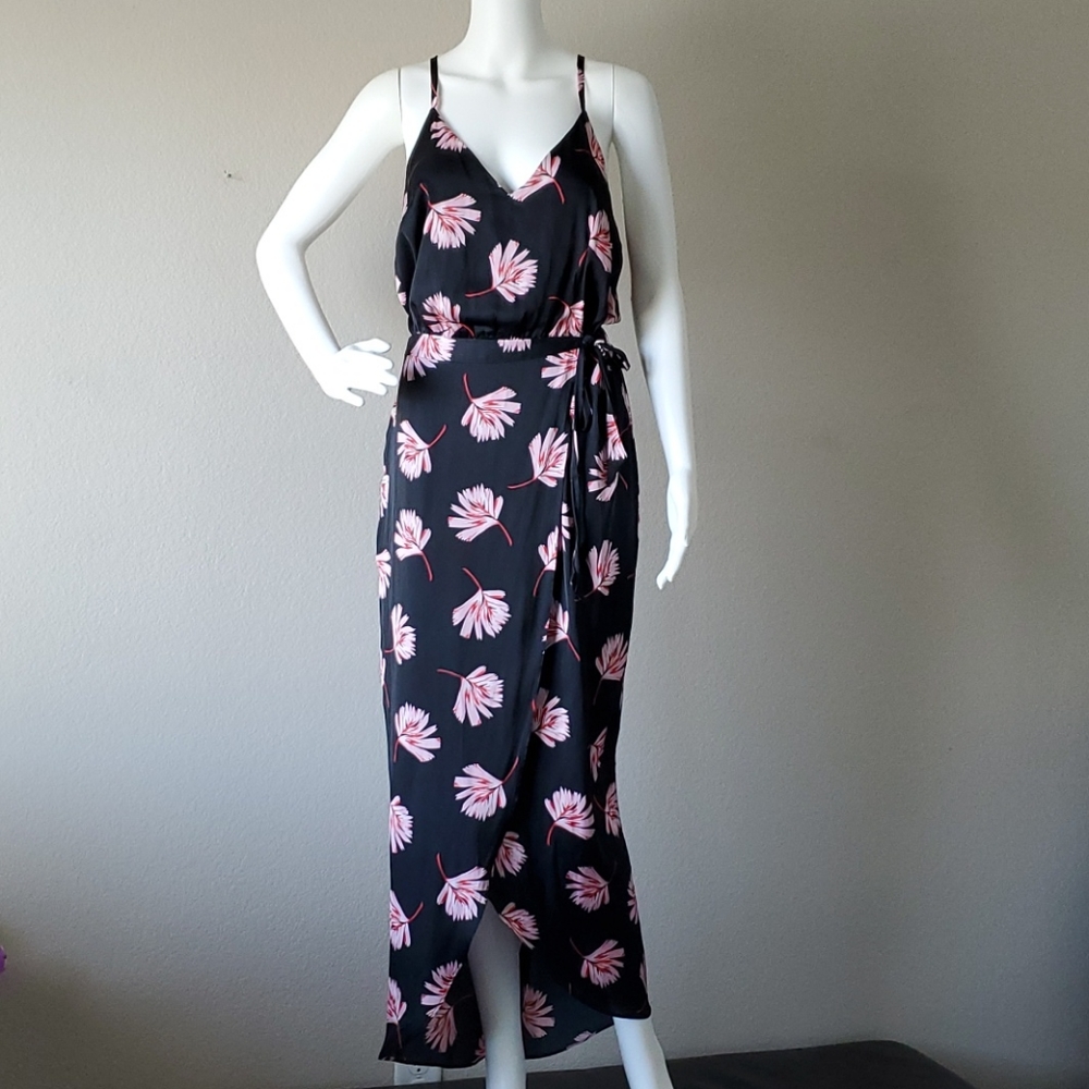Express faux wrap maxi dress